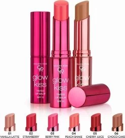 Golden Rose Glow Kiss Tinted Lip Balm PEACH SHAKE NO: 04 Met Hyaluronzuur, Vitamine E En SPF15 -Mode-Cosmetica Winkel 1081x1200
