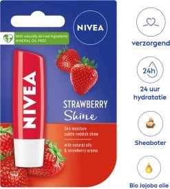 Nivea - Labello Strawberry Shine Lippenbalsem - 5,5 Ml Stick - Lipbalsem - Lipbalm - Lipverzorging - Verrijkt Met Shea Boter En Bio Jojoba Olie 9 Nivea - Labello Strawberry Shine Lippenbalsem - 5,5 Ml Stick - Lipbalsem - Lipbalm - Lipverzorging - Verrijkt Met Shea Boter En Bio Jojoba Olie -Mode-Cosmetica Winkel 1082x1200 1