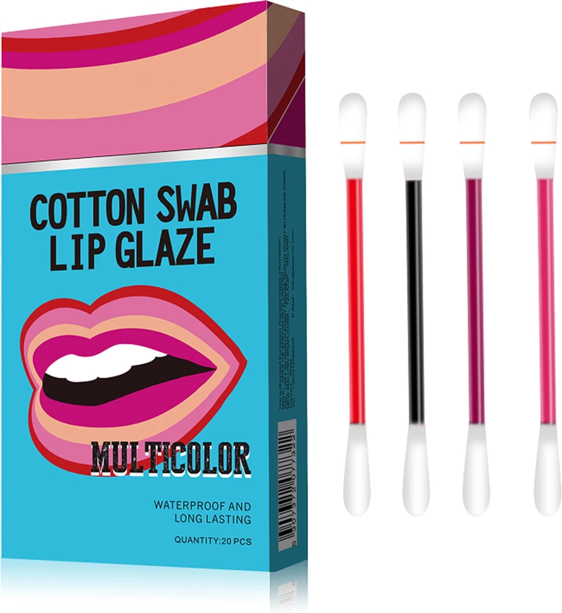 Tattoo Lippenstift Multi-color | Lippenstift Wattenstaafje 20 Stuks | Duurzame Long Lasting Waterdichte Vloeibare Non-stick Tattoo Lipstick | Lip Stain 2 Tattoo Lippenstift Multi-color | Lippenstift Wattenstaafje 20 Stuks | Duurzame Long Lasting Waterdichte Vloeibare Non-stick Tattoo Lipstick | Lip Stain - Afbeelding 2