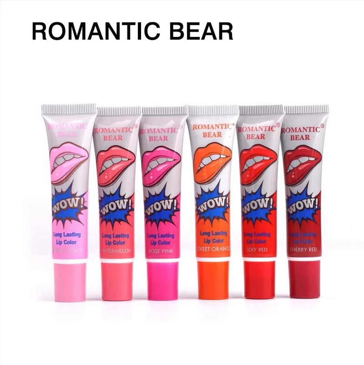 New Romantic Bear Peel Off Liquid Lipstick Waterproof - Langdurig Lipgloss - CHERRY RED 3 New Romantic Bear Peel Off Liquid Lipstick Waterproof - Langdurig Lipgloss - CHERRY RED - Afbeelding 3