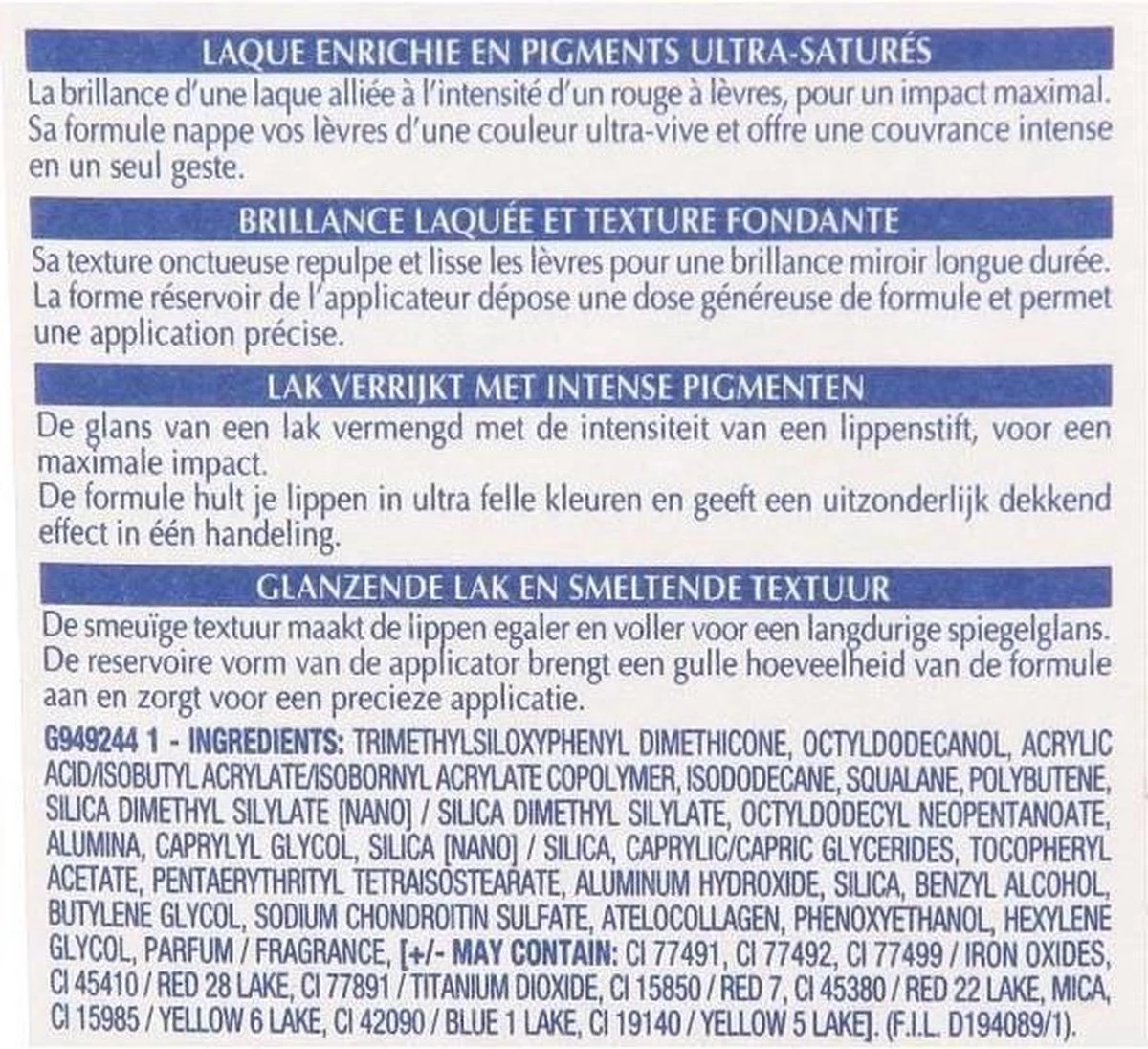 Maybelline MAY CS VIVID HOT LACQ.BLfr/it/nl 70 SO Lippenstift Rood Glans 2 Maybelline MAY CS VIVID HOT LACQ.BLfr/it/nl 70 SO Lippenstift Rood Glans - Afbeelding 2
