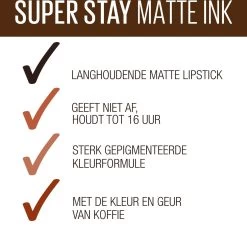 Maybelline SuperStay Matte Ink Lipstick Coffee Collection Limited Edition - 270 Cocoa Connoisseur - Bruine Lippenstift - 5 Ml -Mode-Cosmetica Winkel 1200x1135 2
