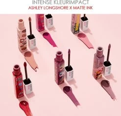 Maybelline Superstay Langhoudende Lippenstift - Matte Ink X Ashley Longshore - 95 Visionary - Paars - Limited Edition -Mode-Cosmetica Winkel 1200x1150 10