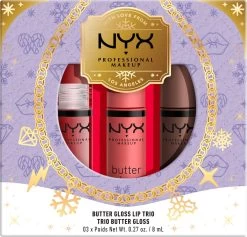 NYX Professional Makeup - Holidays 2022 Mrs Claus - Butter Gloss Trio - Lip Gloss 9 NYX Professional Makeup - Holidays 2022 Mrs Claus - Butter Gloss Trio - Lip Gloss -Mode-Cosmetica Winkel 1200x1150