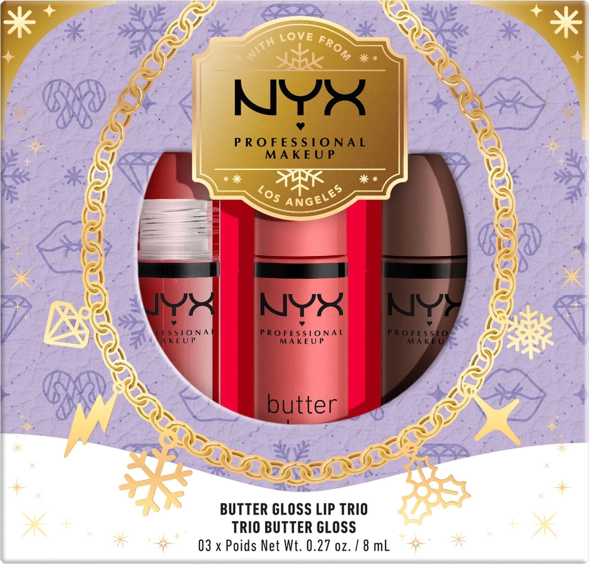 NYX Professional Makeup - Holidays 2022 Mrs Claus - Butter Gloss Trio - Lip Gloss 4 NYX Professional Makeup - Holidays 2022 Mrs Claus - Butter Gloss Trio - Lip Gloss - Afbeelding 4