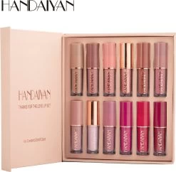 HANDAIYAN® | Set Van 12 | Liquid Lipsticks | Matte Lippenstift | Vloeibare Lippenstift | Waterproof | Make Up Set | Geschenkset | Giftset | Lipstick | Lippenstift | Lipgloss