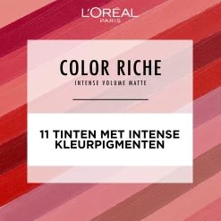 L'Oréal Paris - Color Riche Intense Volume Matte Lipstick- 482 Le Mauve Indomptable - Roze Lippenstift 9 L'Oréal Paris - Color Riche Intense Volume Matte Lipstick- 482 Le Mauve Indomptable - Roze Lippenstift -Mode-Cosmetica Winkel 1200x1200 164