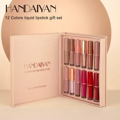 HANDAIYAN | Set Van 12 | Liquid Lipsticks | Matte Lippenstift | Vloeibare Lippenstift | Waterproof | Make Up Set | Geschenkset | Giftset | Lipstick | Lippenstift | Lipgloss