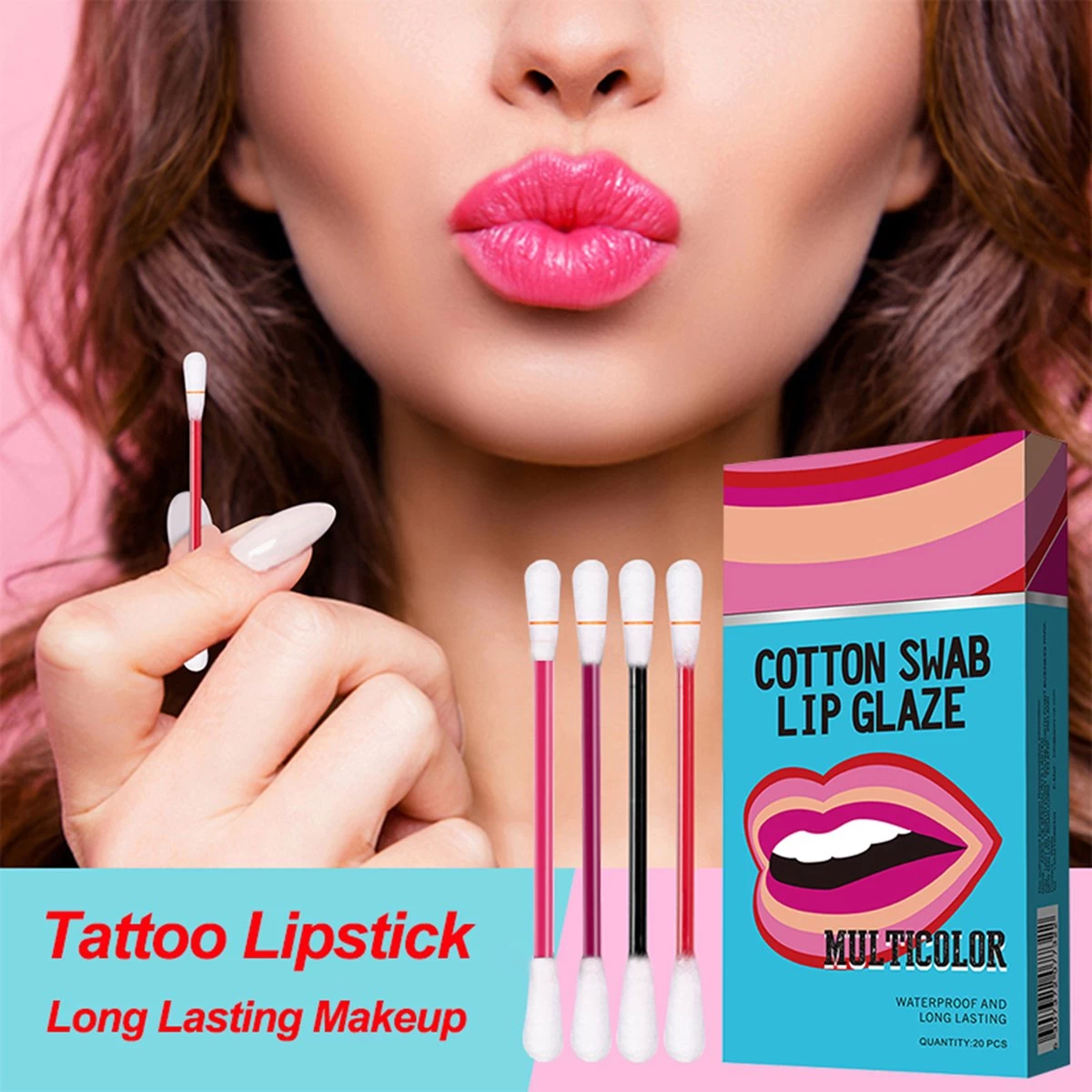 Tattoo Lippenstift Multi-color | Lippenstift Wattenstaafje 20 Stuks | Duurzame Long Lasting Waterdichte Vloeibare Non-stick Tattoo Lipstick | Lip Stain 1 Tattoo Lippenstift Multi-color | Lippenstift Wattenstaafje 20 Stuks | Duurzame Long Lasting Waterdichte Vloeibare Non-stick Tattoo Lipstick | Lip Stain