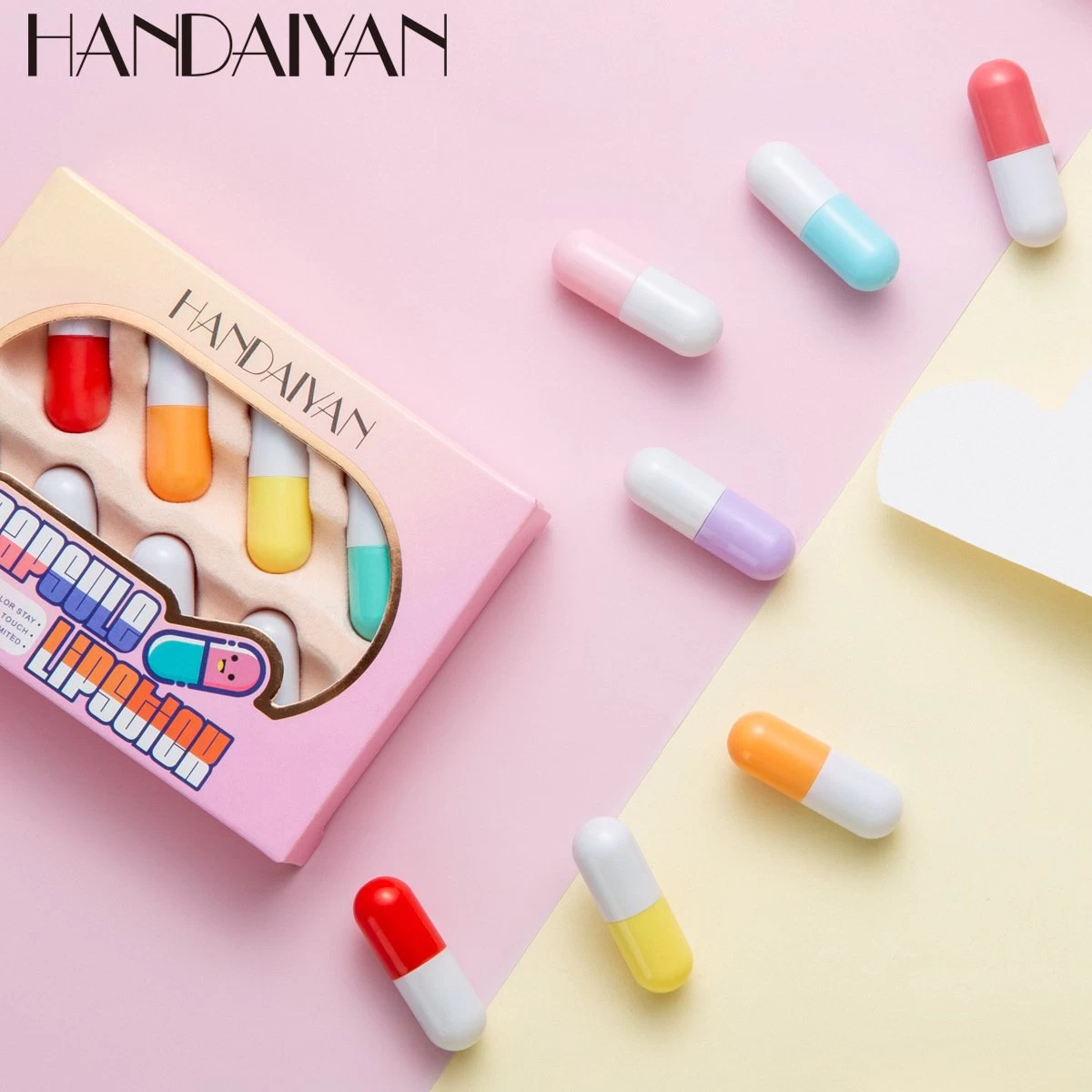 HANDAIYAN Mini Pil Lipgloss Capsule Lippenstift Lippenstift Voorbeeld 8 Kleurenset 3 HANDAIYAN Mini Pil Lipgloss Capsule Lippenstift Lippenstift Voorbeeld 8 Kleurenset - Afbeelding 3