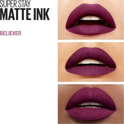 Maybelline Superstay Langhoudende Lippenstift - Matte Ink X Ashley Longshore - 40 Believer - Paars - Limited Edition -Mode-Cosmetica Winkel 1200x1200 500