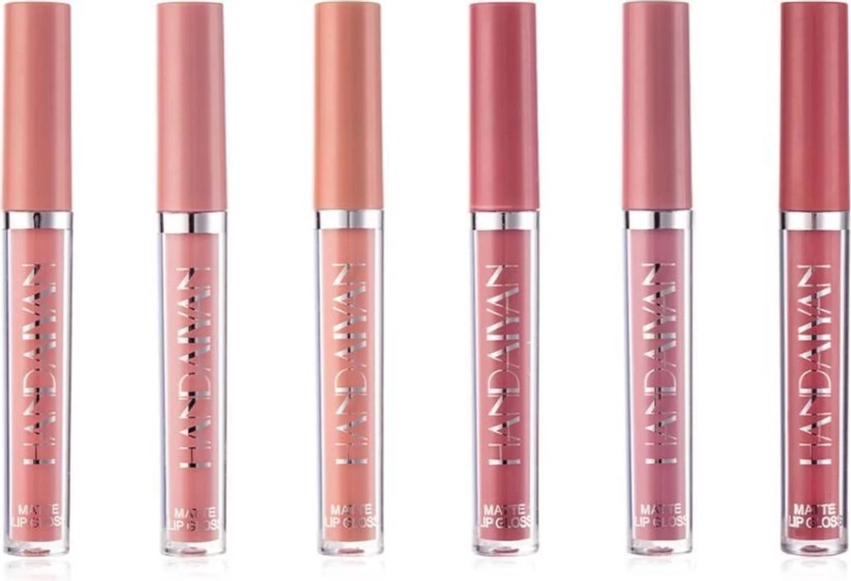 Set Van 6 X Matte Lip Gloss Nude | Lipgloss Matte Set | Waterproof | Nude Kleuren 6 Set Van 6 X Matte Lip Gloss Nude | Lipgloss Matte Set | Waterproof | Nude Kleuren - Afbeelding 6