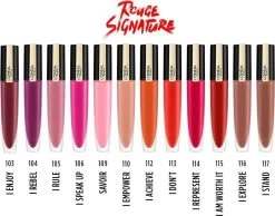 L'Oréal Paris Rouge Signature Lippenstift - 104 I Rebel - Paars - Matte Vloeibare Lipstick 19 L'Oréal Paris Rouge Signature Lippenstift - 104 I Rebel - Paars - Matte Vloeibare Lipstick -Mode-Cosmetica Winkel 1200x942 1