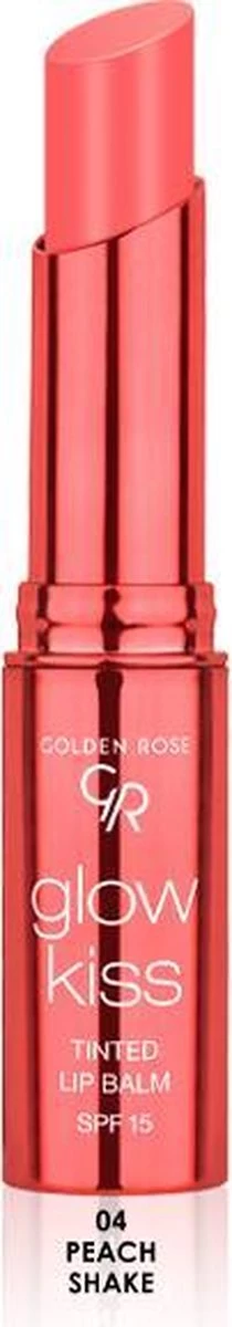 Golden Rose Glow Kiss Tinted Lip Balm PEACH SHAKE NO: 04 Met Hyaluronzuur, Vitamine E En SPF15
