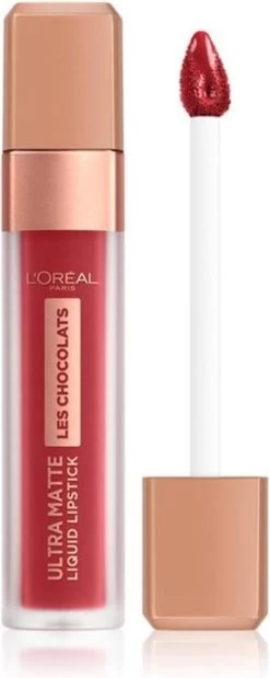L'Oréal Paris Les Chocolates Ultra Matte Liquid Lippenstift - 864 Tasty Ruby -Mode-Cosmetica Winkel 479x1200 1