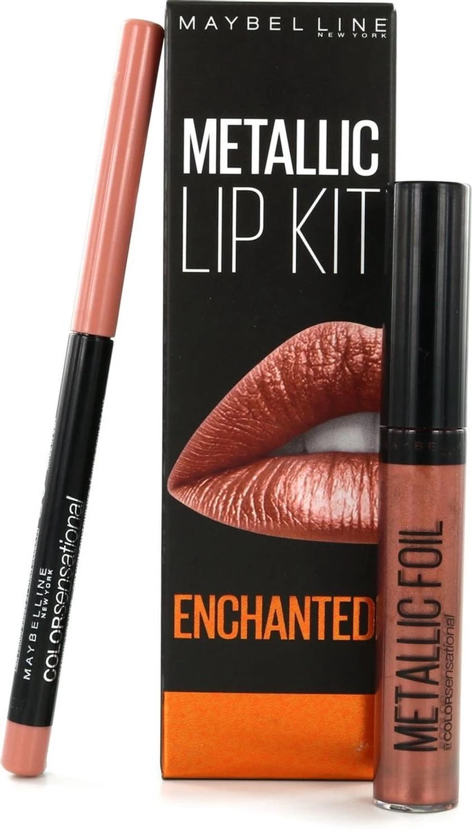 Maybelline Metallic Lipkit Enchanted - Lip Foil 110 Calypso & Lipliner 10 Nude Whisper 1 Maybelline Metallic Lipkit Enchanted - Lip Foil 110 Calypso & Lipliner 10 Nude Whisper