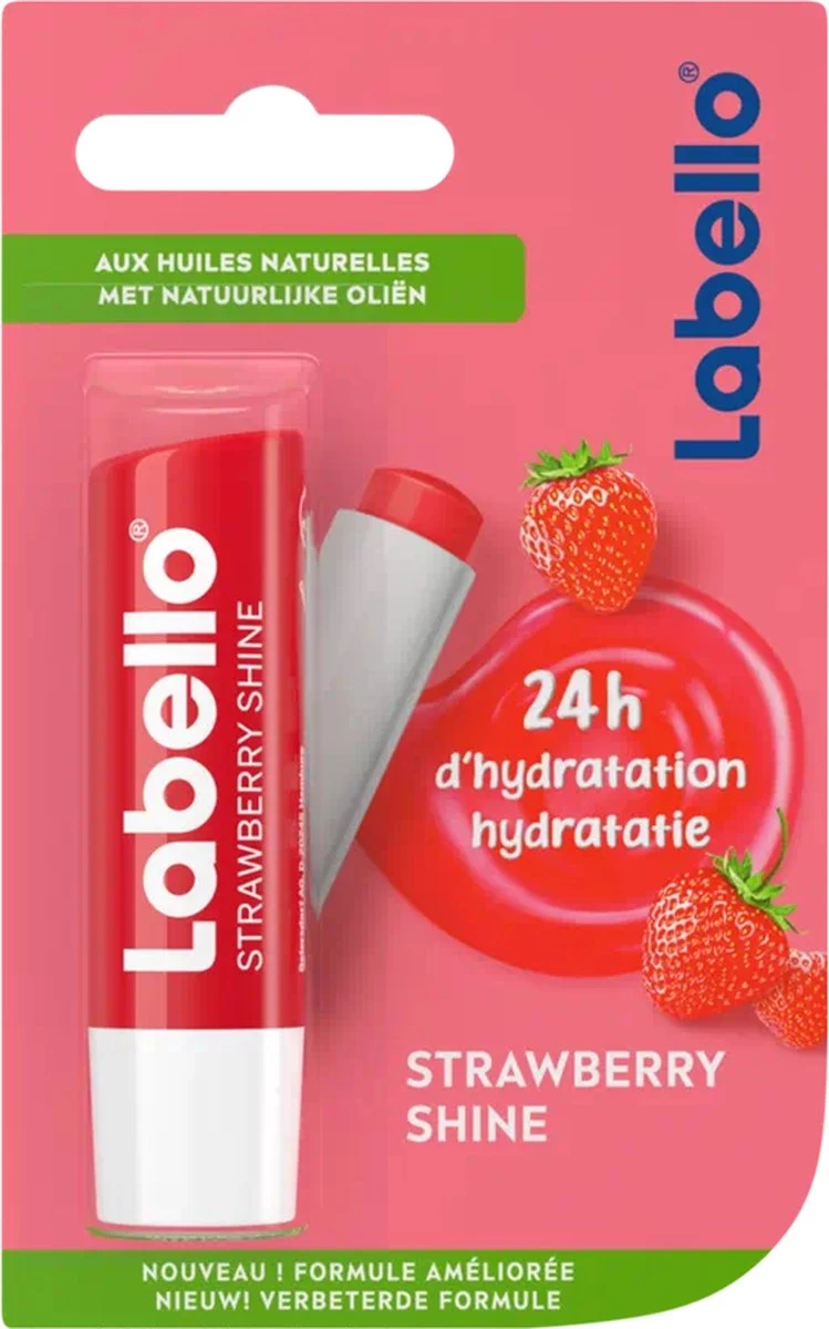 Labello Lippenbalsem Fruity Shine Strawberry Blister (5.5ml) 1 Labello Lippenbalsem Fruity Shine Strawberry Blister (5.5ml)