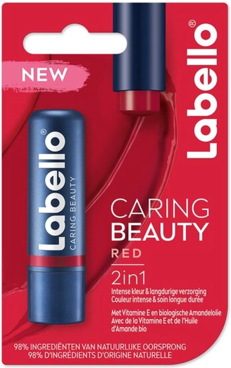 Labello Lippenbalsem Caring Beauty Red 1 Labello Lippenbalsem Caring Beauty Red