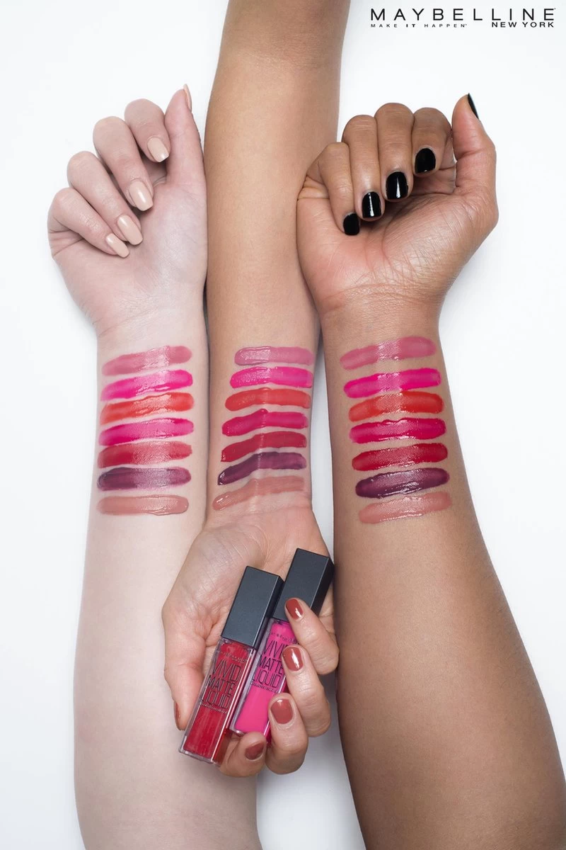 Maybelline Vivid Matte Liquid - 35 Rebel Red - Rood - Lippenstift 8 Maybelline Vivid Matte Liquid - 35 Rebel Red - Rood - Lippenstift - Afbeelding 8