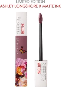 Maybelline Superstay Langhoudende Lippenstift - Matte Ink X Ashley Longshore - 95 Visionary - Paars - Limited Edition -Mode-Cosmetica Winkel 845x1200 1