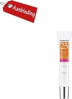 Lippenbalsem Natural Pink Biodermal Sun Lipbalm Lipbalsem SPF25 - Tube 12 Ml - -Mode-Cosmetica Winkel 871x1200